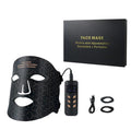 Mascarilla facial y cervical de silicona con terapia de luz LED para rejuvenecimiento de la piel